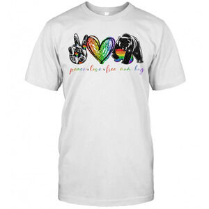 Lgbt Diamond Peace Love Free Mom Hug T-Shirt